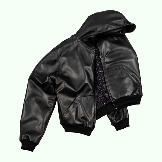 Leather Zip Up