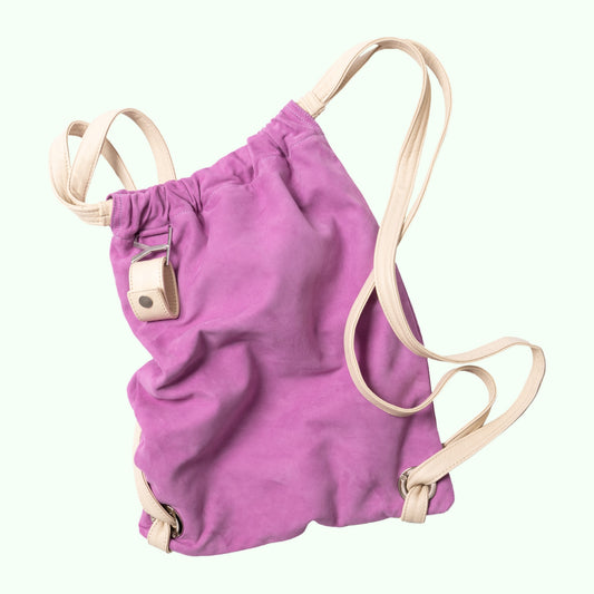 V-3 Suede Drawstring Bag